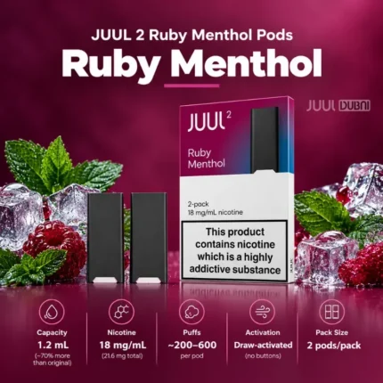 JUUL 2 Ruby Menthol Pods
