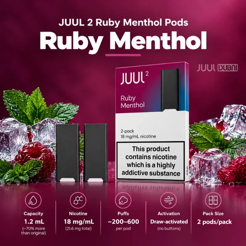 JUUL 2 Ruby Menthol Pods